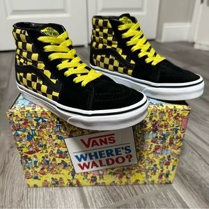 Vans Off The Wall x Where’s Waldo? Odlaw Sk8-Hi Sneakers Kids’ Size 1